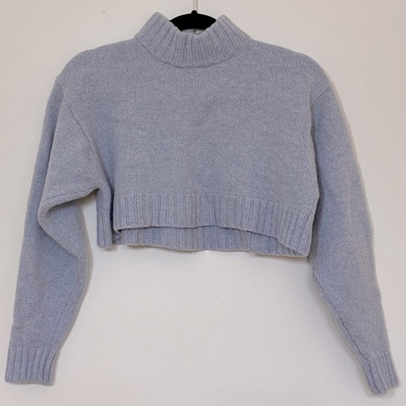 Aritzia Wilfred Free Cropped Merino Turtle Neck M - Picture 1 of 5